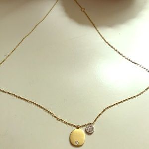 Meira T gold dot pendant necklace